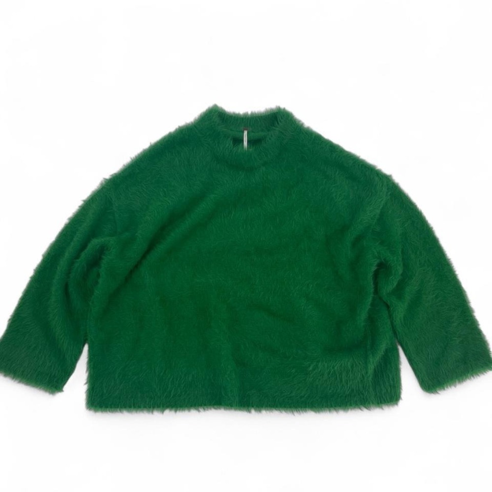 Free People Women's Bunny Crewneck Sweater in Green NWOT